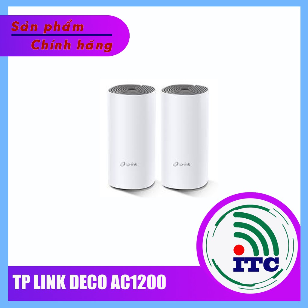 TP-Link Hệ thống WiFi Mesh Cho Gia Đình AC1200 cho độ phủ Wi-Fi tuyệt vời - Deco E4(2-pack) - Hàng Chính Hãng
