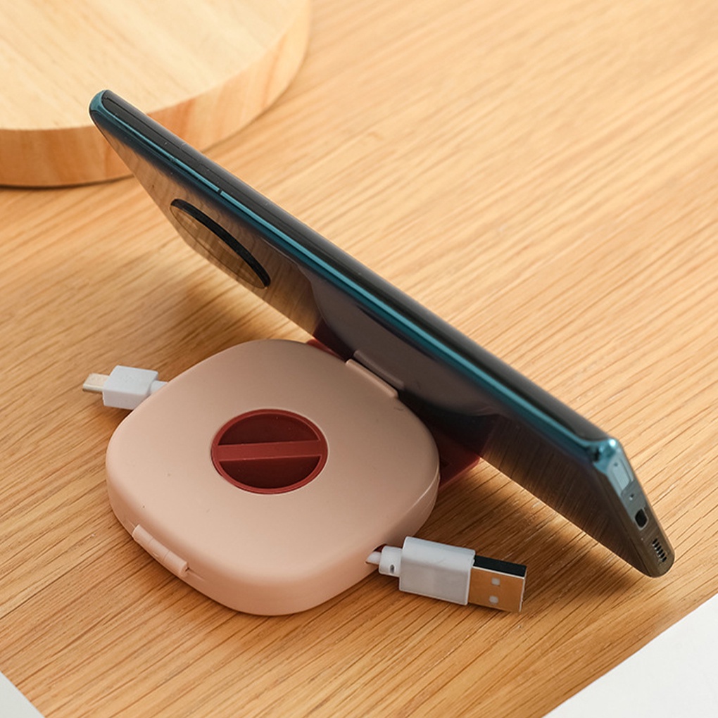 Hộp đựng dây cáp/ tai nghe có thể xoay được tiện dụng cho điện thoại