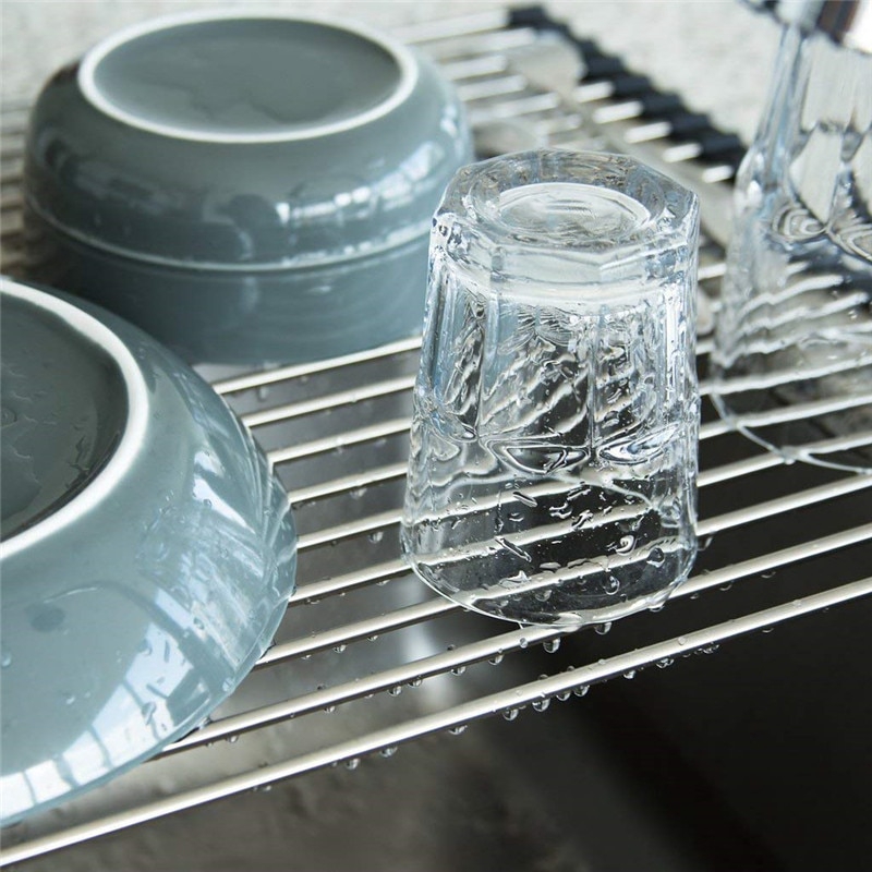 Giá phơi ráo chén đĩa đa năng bằng inox tiện dụng
