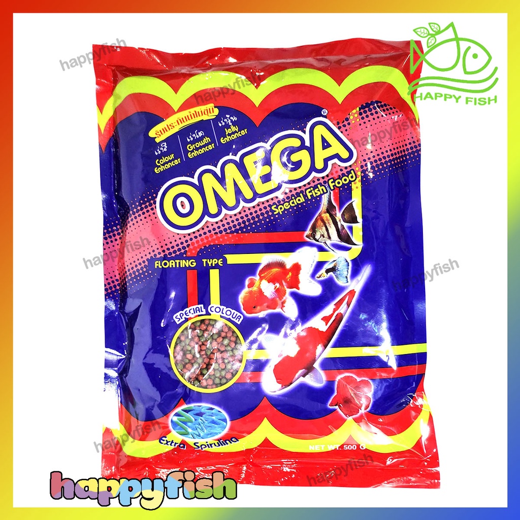 Thức Ăn Cá Omega Túi 500gr, 250gr Hạt Size S - Cám Cá Cảnh Omega