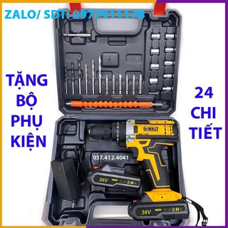 máy khoan pin dewalt 36v ( SIÊU KHỎE , BỀN BỈ )  LOẠI 1 khoan tường khoan bê tông,khoan sắt 3 chức năng