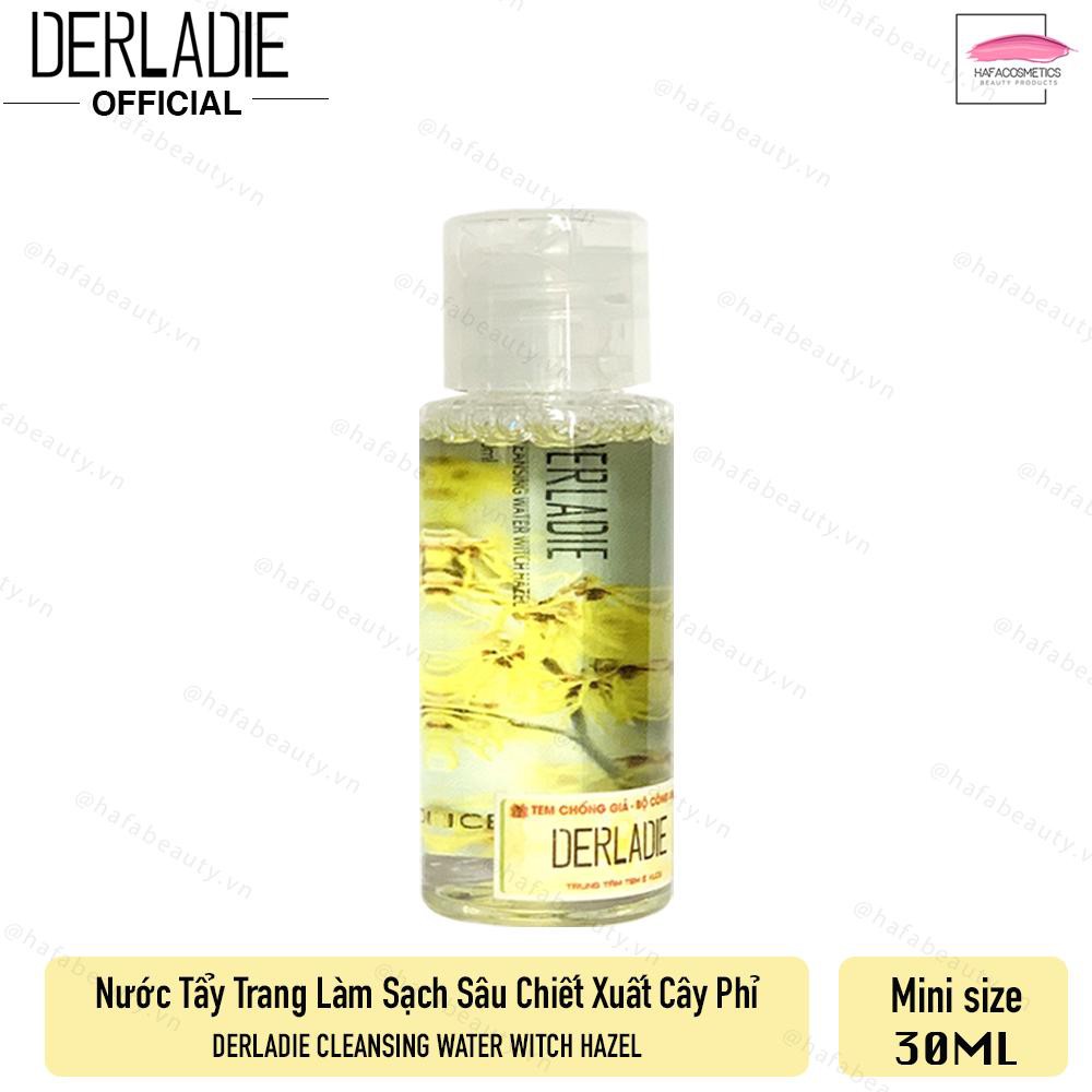 [Mini size 30ml]Nước Tẩy Trang Làm Sạch Da, Kháng Khuẩn, Dịu Nhẹ Derladie Cleansing Water Witch Hazel 30ml