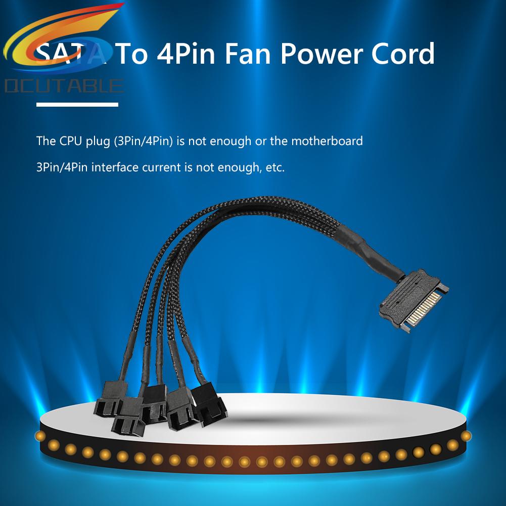 Cáp Chia Nguồn SATA Sang 4 Pin Cho Quạt Tản Nhiệt Máy Tính
