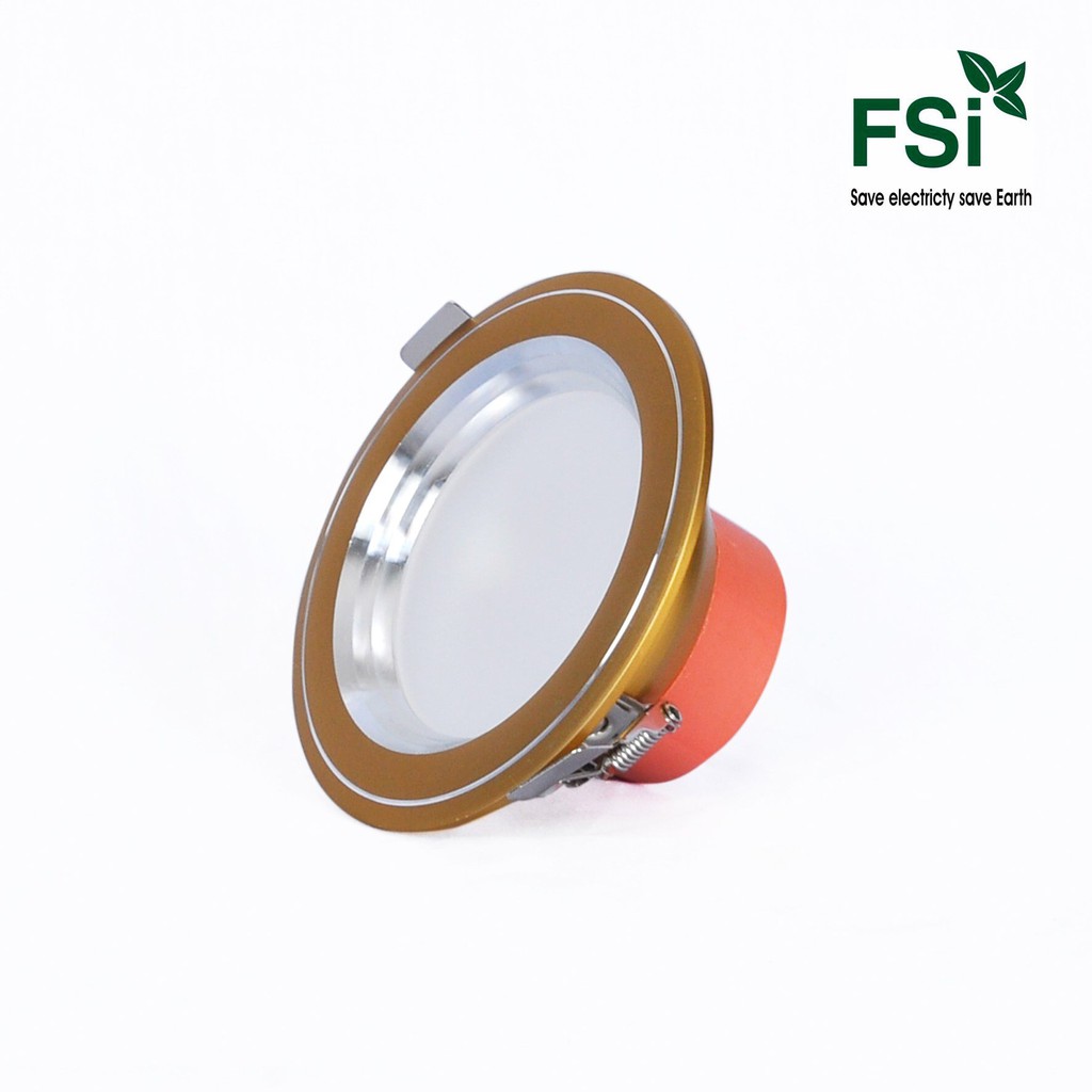 Đèn led âm trần FSI 7w DOWNLIGHT 3 màu / Hàng chính hãng