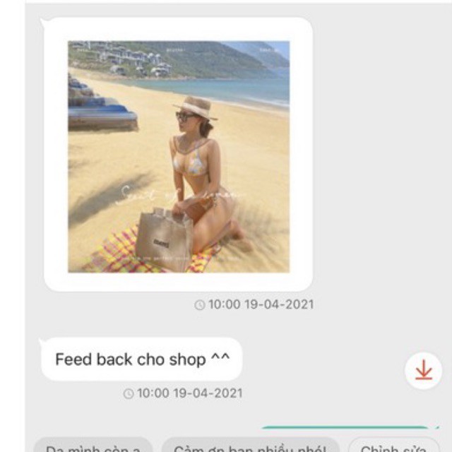 Bikini 2 mảnh trái cam mùa hè kèm ảnh thật và feedback