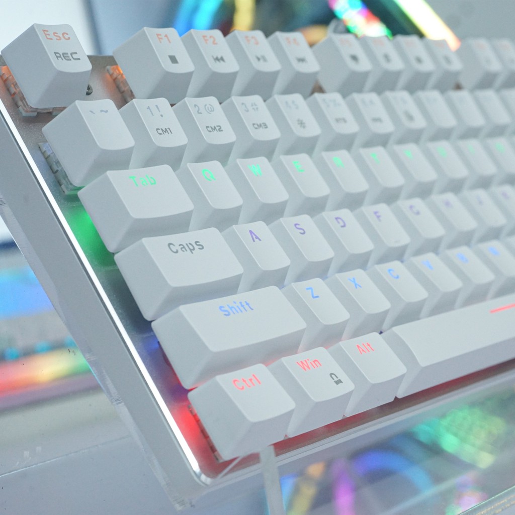 Bàn phím cơ Metoo Zero TKL led trắng rainbow