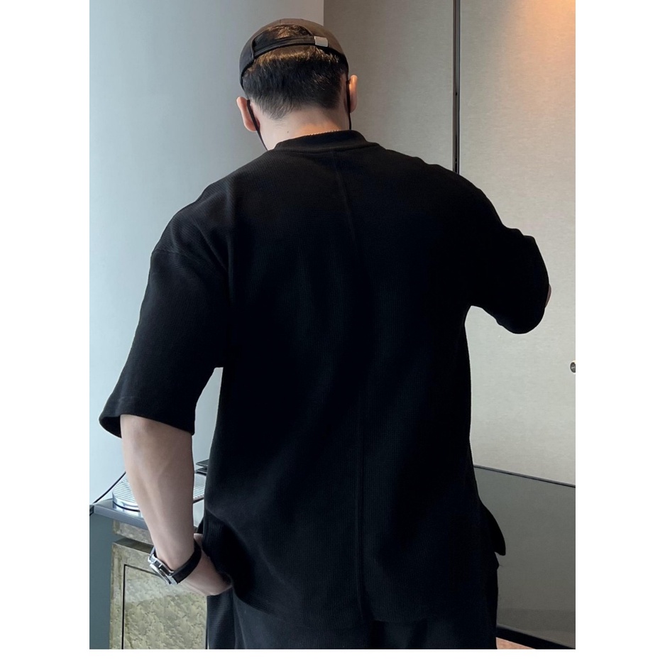 Bộ Phông Hè Đen Trơn BASSIC BOZIP Cao Cấp, Chất Bozip Dày Đẹp Thoáng Mát Sành Điệu