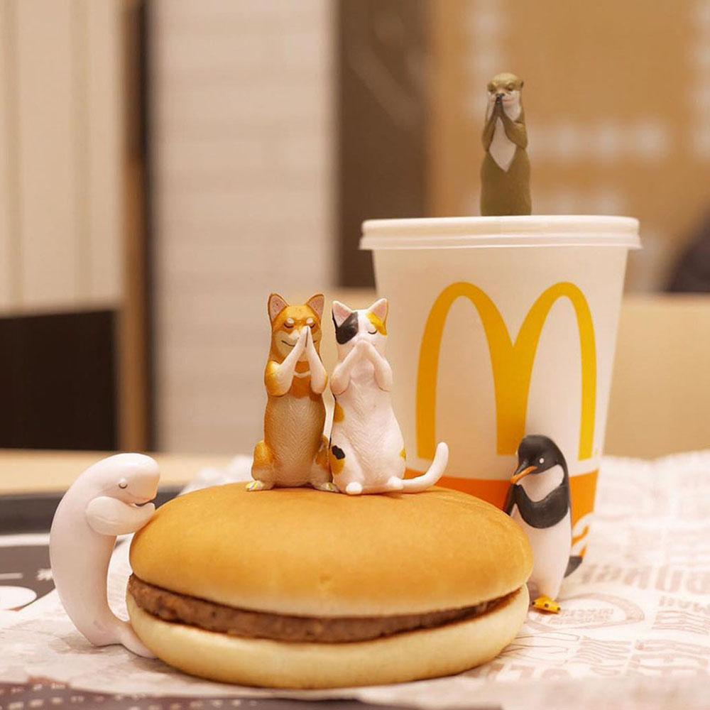 Bộ Sưu Tập Mô Hình Nhân Vật Chó Shiba Chim Cánh Cụt 5 Món