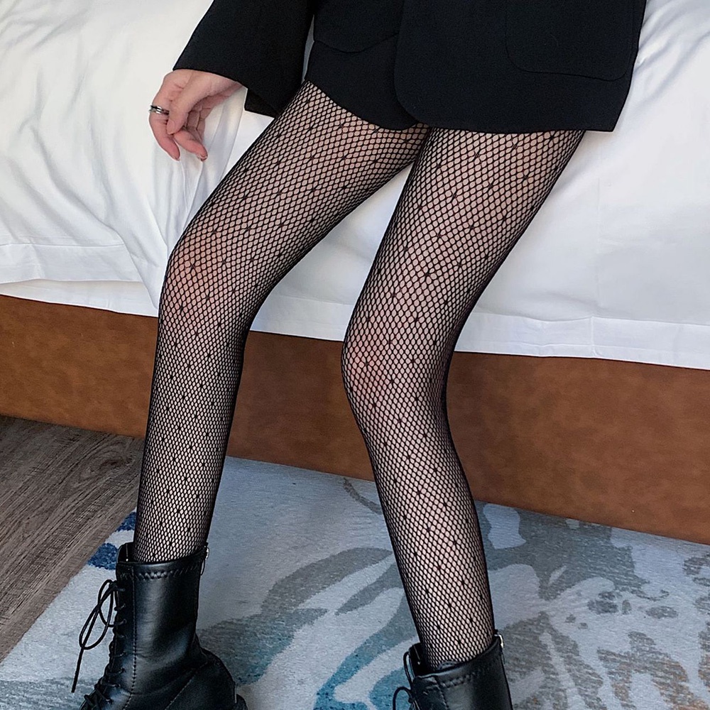 Quần tất lưới màu đen họa tiết ngôi sao quyến rũ cho nữ