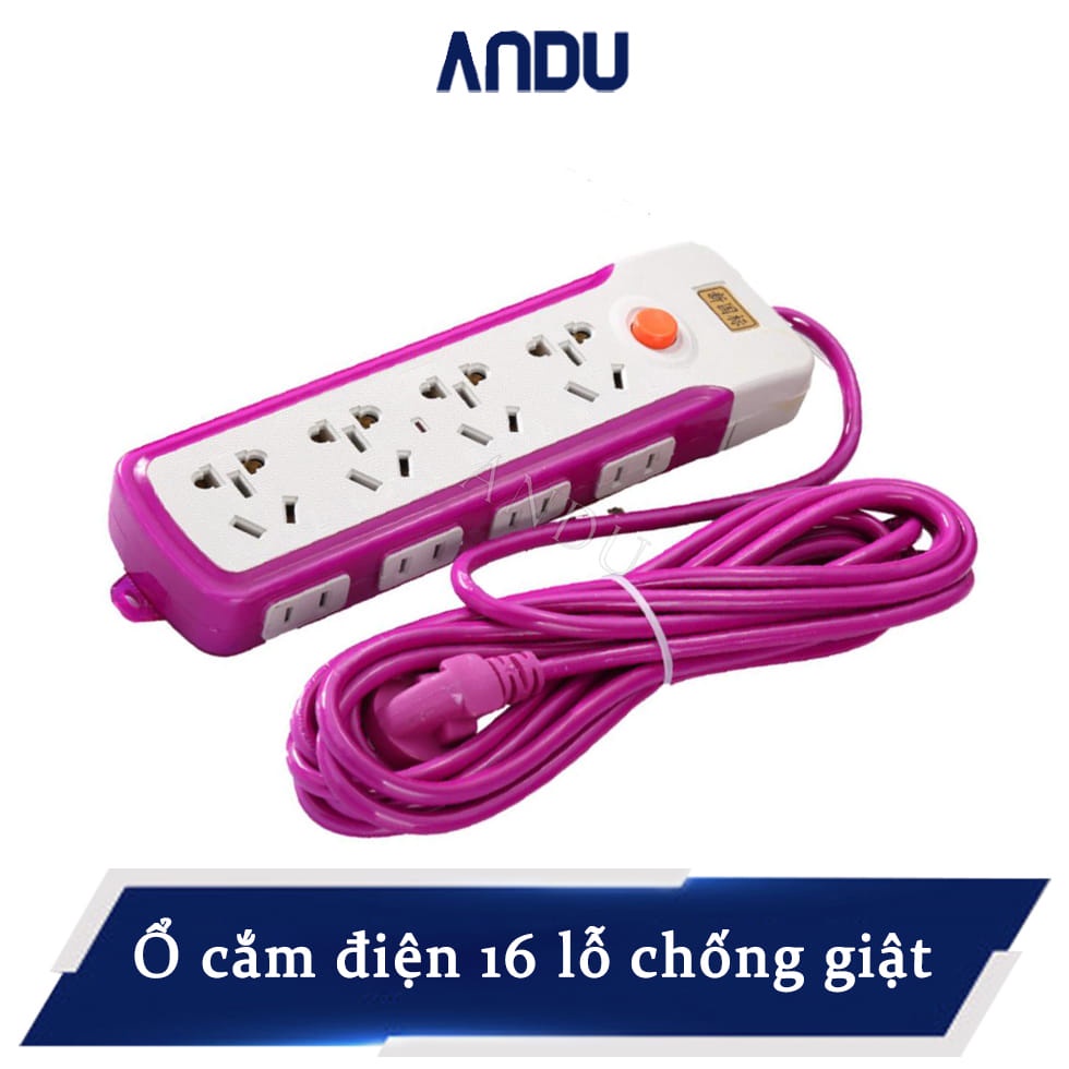 Ổ Cắm Điện Đa Năng, Ổ Điện 16 Lỗ Chống Giật Thông Minh