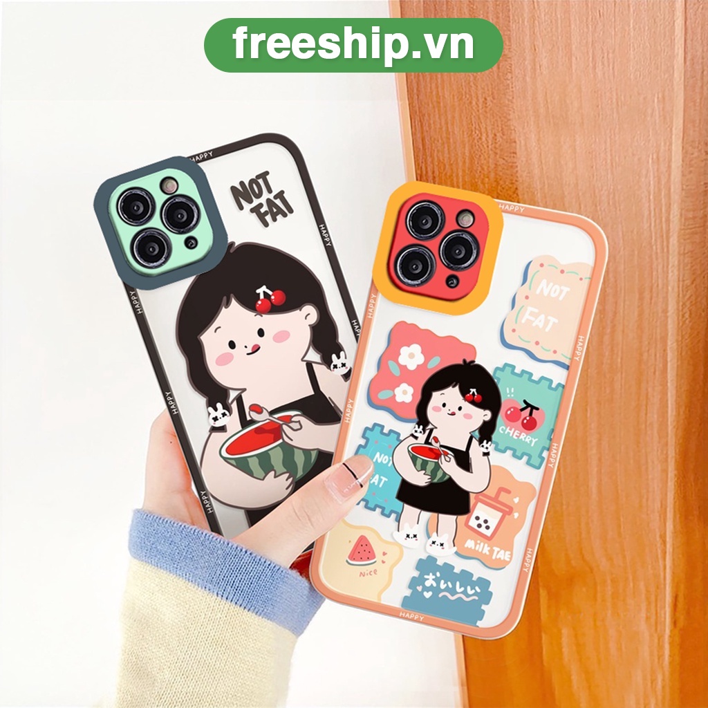 Ốp lưng iphone Not Fat trong cạnh vuông 6/6plus/6s/6splus/7/7plus/8/8plus/x/xr/xs/11/12/13/pro/max/plus/promax