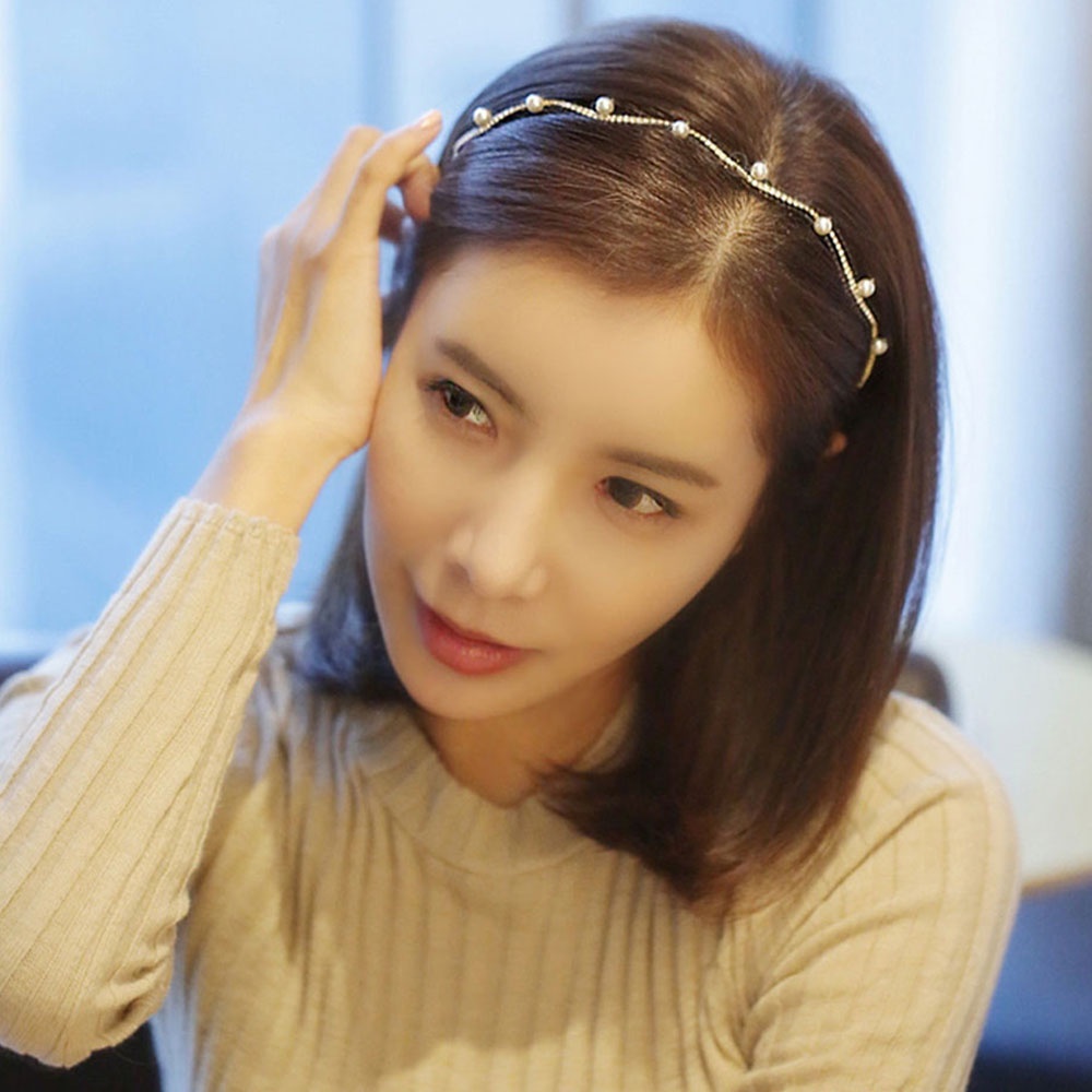 Cài Tóc Đính Đá Phối Ngọc Trai Đơn Giản Thanh Lịch Cho Nữ