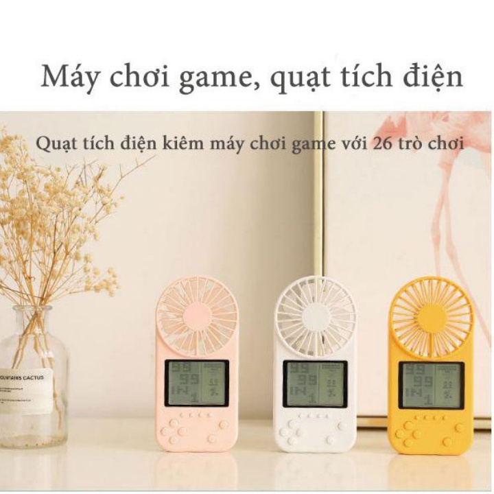 [Mã ELHA22 giảm 5% đơn 300K] Quạt mini cầm tay kèm quạt siêu mát với 26 game kinh điển , bảo hành 12 tháng - 1 đổi 1