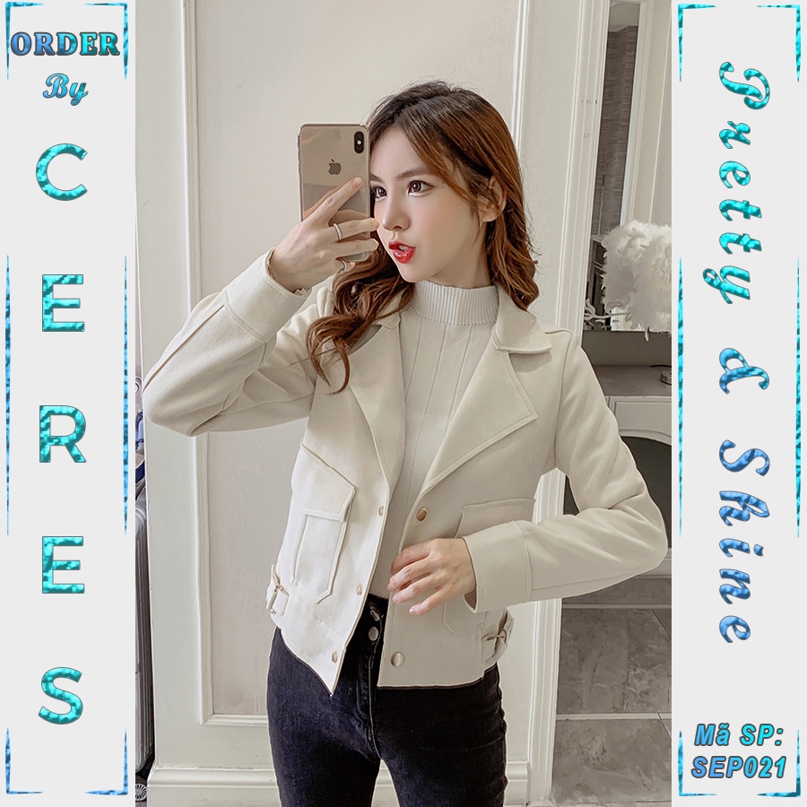 CERES - Áo khoác dạ dáng vest, có lớp lót, thiết kế thời trang. | BigBuy360 - bigbuy360.vn