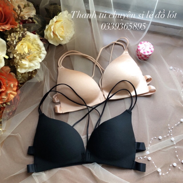 Áo Bra 2 dây cài trước không gọng đệm 1,5cm | BigBuy360 - bigbuy360.vn