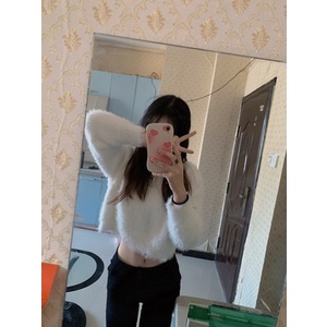 Áo len lông CROPTOP hot trend 2021 Hàn Quốc, Áo Len Lông Dáng Ngắn Phong Cách Hàn Quốc
