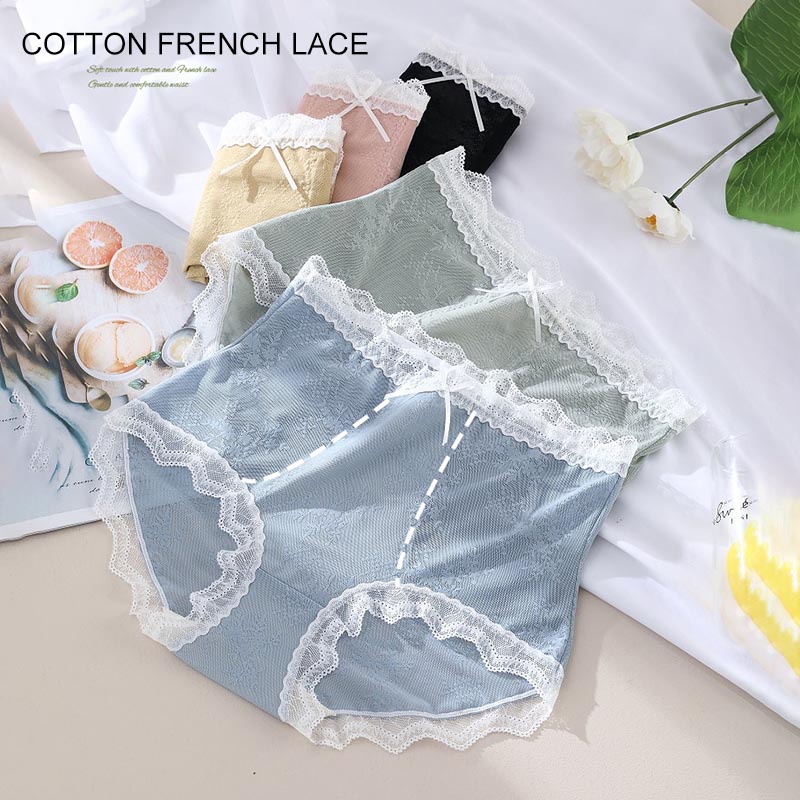 AOFEIQIKE AOFEIQIKE Quần Lót Ren Mỏng Mềm Mại Ôm Bụng Co Giãn Tốt Thoáng Khí Gợi Cảm Kiểu Pháp Size L-XXL