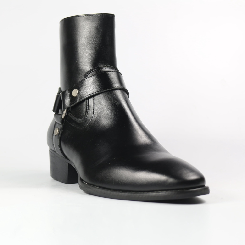 Giày Harness boots thời trang nam chất liệu da bò nguyên tấm cao cấp đế độn 4.5 cm 💖Bảo hành 12 tháng💖 | BigBuy360 - bigbuy360.vn