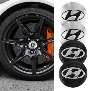 4 56mm Xe Bánh Xe Trung Tâm Nắp Kim Loại Biểu Tượng Dán Phụ Kiện Cho Xe Hyundai I30 I20 IX35 I40 Tucson Getz Sonata Veloster Elantra