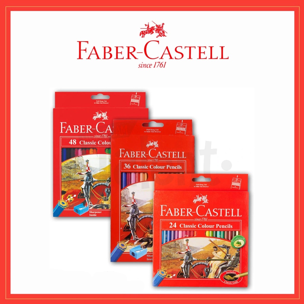 - Chì Màu Khô FABER CASTELL Classic 24/36/48 màu