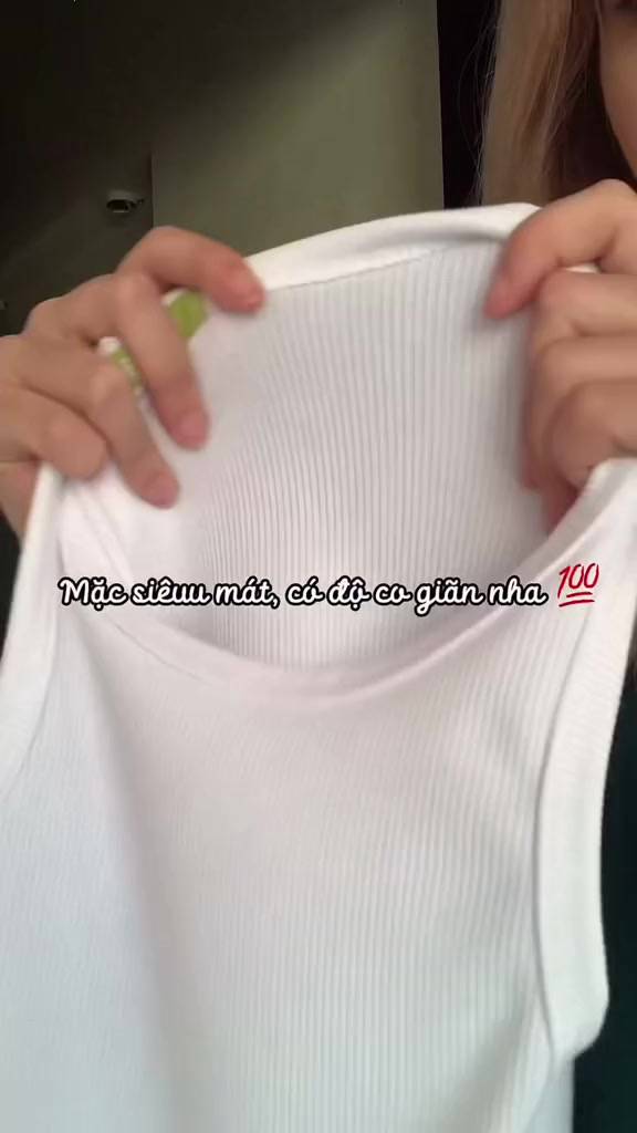 Áo ba lỗ nữ, áo croptop sát nách nữ kiểu ôm body tank top vải cotton co giãn tốt ACN004 | BigBuy360 - bigbuy360.vn