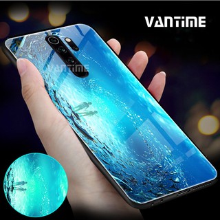 Ốp lưng kính cường lực phát quang dành cho điện thoại Xiaomi Redmi Note 8 Pro