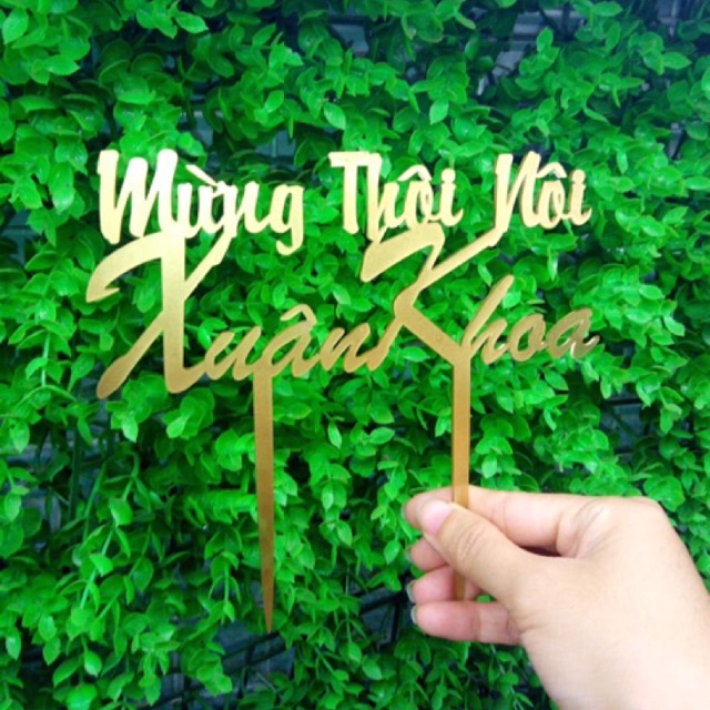 Topper mica sinh nhật, đám cưới cắt theo yêu cầu