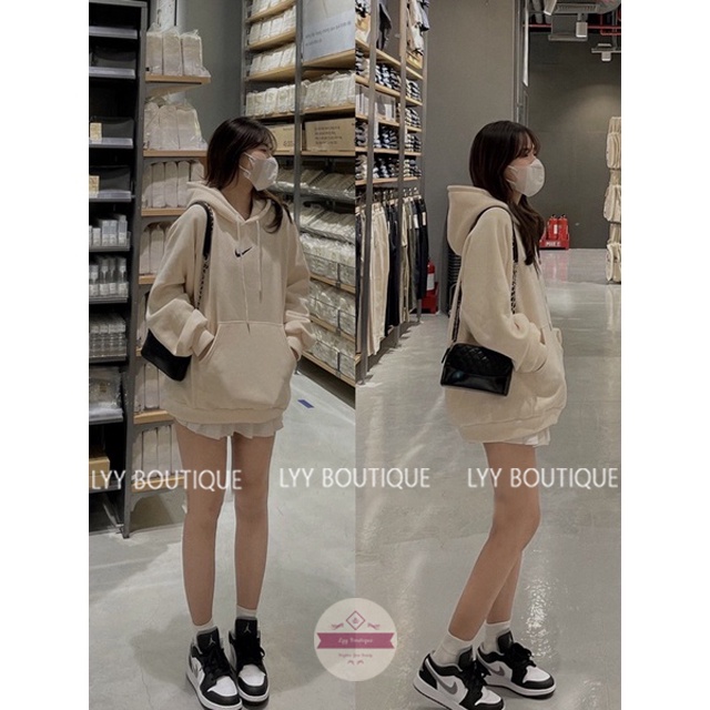Áo HOODIE nỉ bông oversize THÊU LOGO có mũ hàng Quảng Châu đẹp LYY BOUTIQUE | BigBuy360 - bigbuy360.vn