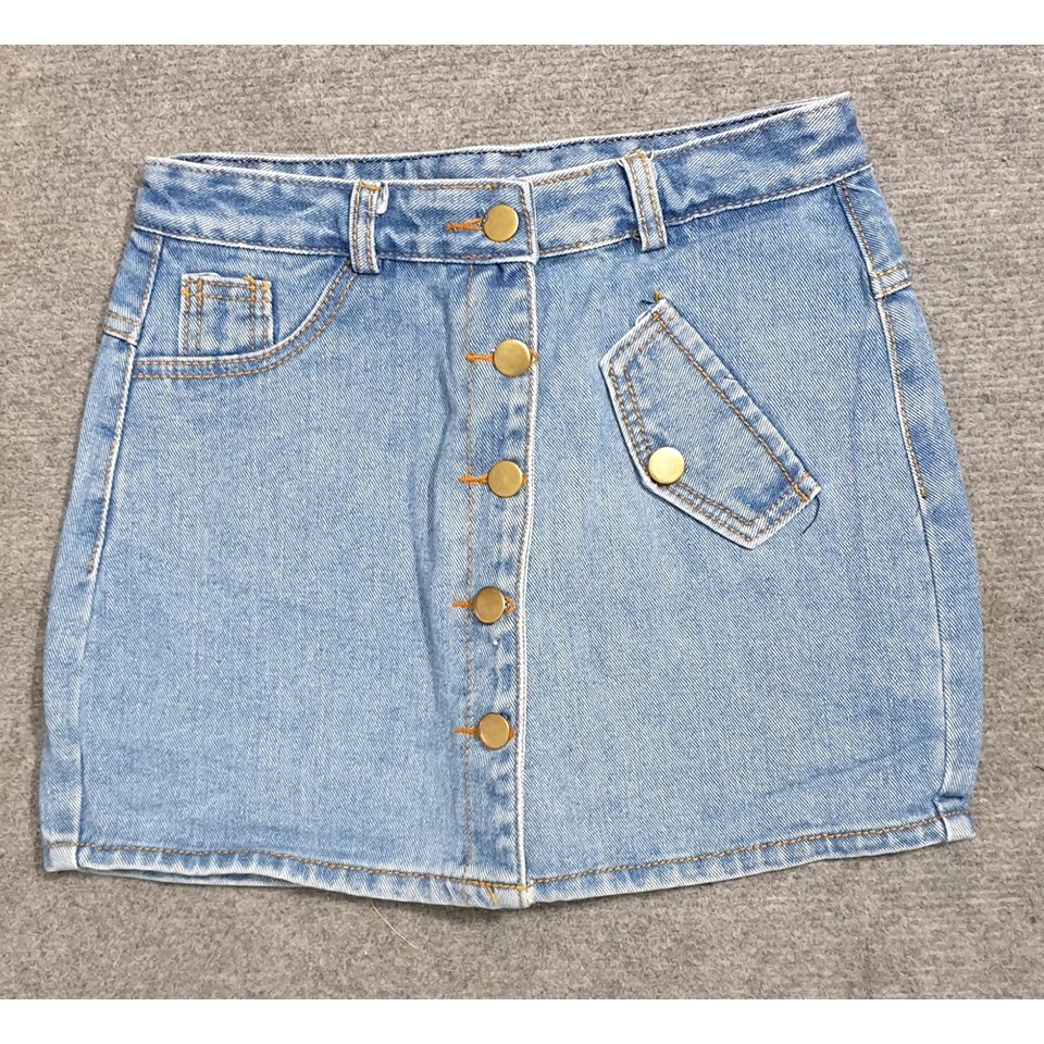 Quần váy sort jean phối nút giữa - sortYBG1000 | BigBuy360 - bigbuy360.vn