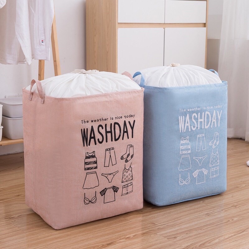 Túi đựng đồ gấp gọn, túi đựng chăn màn có dây rút loại to 100lít