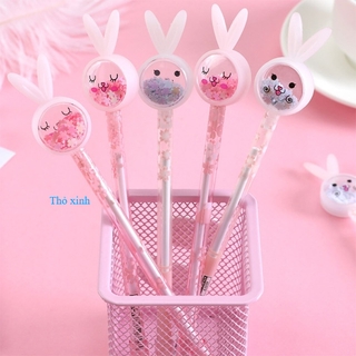 Bút bi nước thỏ kim tuyến lấp lánh