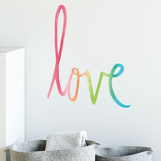 Miếng dán tường trang trí phòng hình chữ LOVE màu sắc
