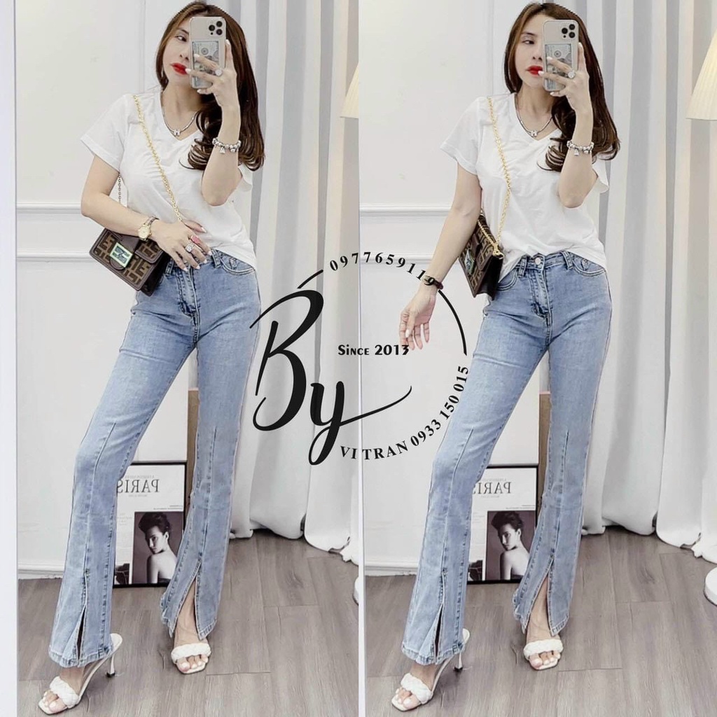 Áo thun cổ tim tay ngắn trơn cực xinh , chất thun giấy mềm mịn mát