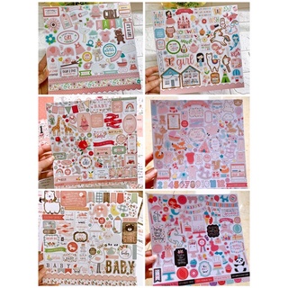 Sticker Baby Girl - chưa cắt dùng trang trí love box,scrapbook,khung ảnh nổi