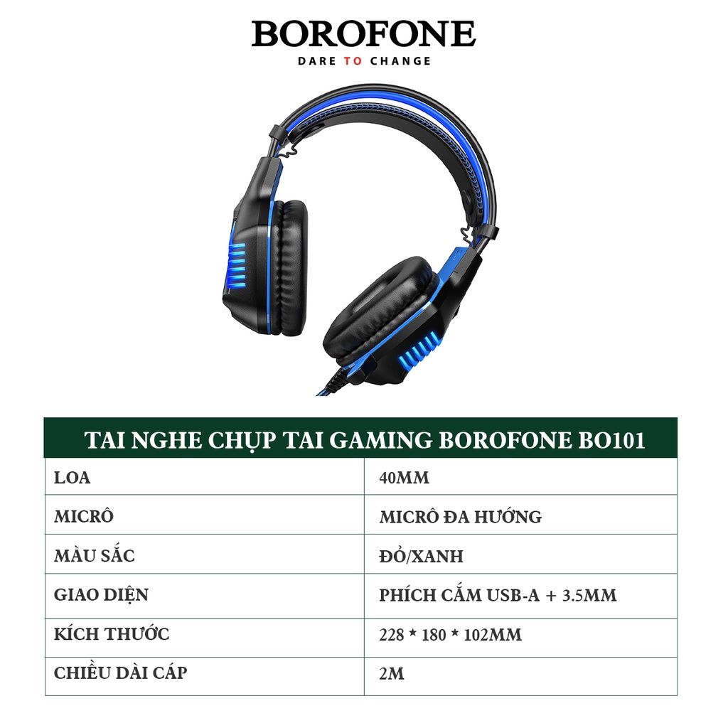 Tai nghe có dây chụp tai gaming Borofone BO101 - AK Mobile