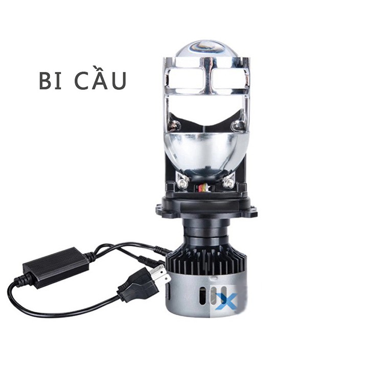 Đèn pha Led bi cầu mini L6K chân H4, đèn chiếu xa xe máy, đèn xe máy L6K Trắng - DPL6KT
