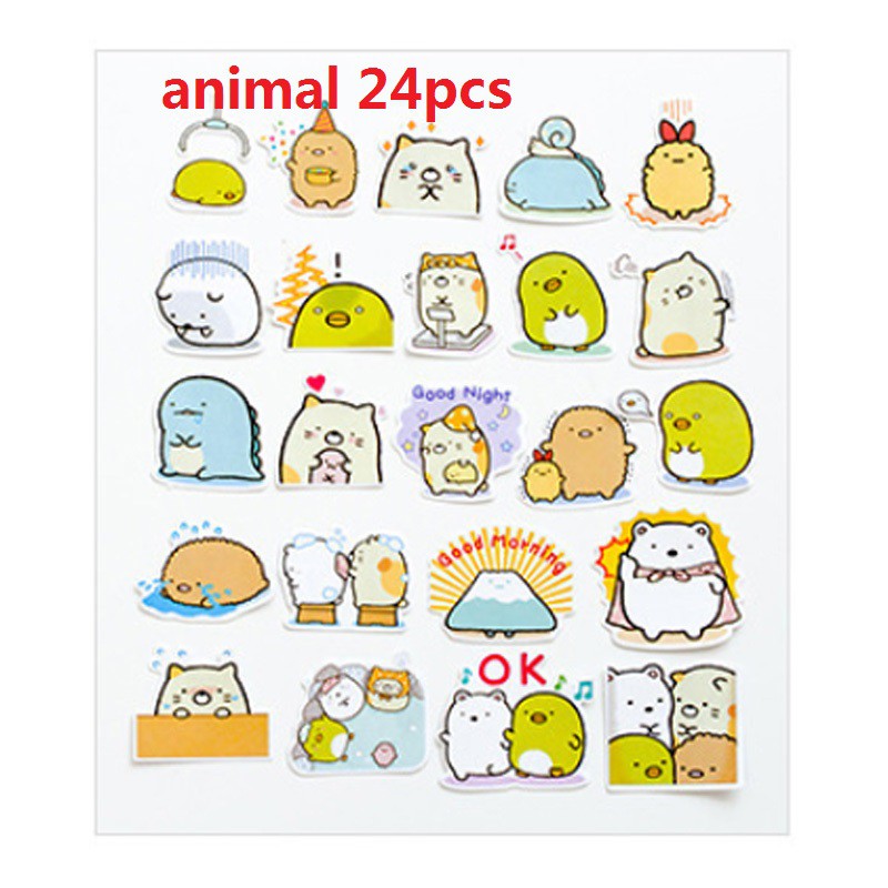 Bộ nhãn dán họa tiết hoạt hình đáng yêu chống thấm nước