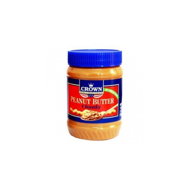 Bơ đậu phộng Chunky - Crown 510g_Nhập Khẩu 100% Từ Mỹ
