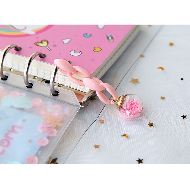Sổ còng binder SOSAMA sổ tay ghi chép A6 tự thiết kế tặng kèm 13 món phụ kiện trang trí đáng yêu SN-001377