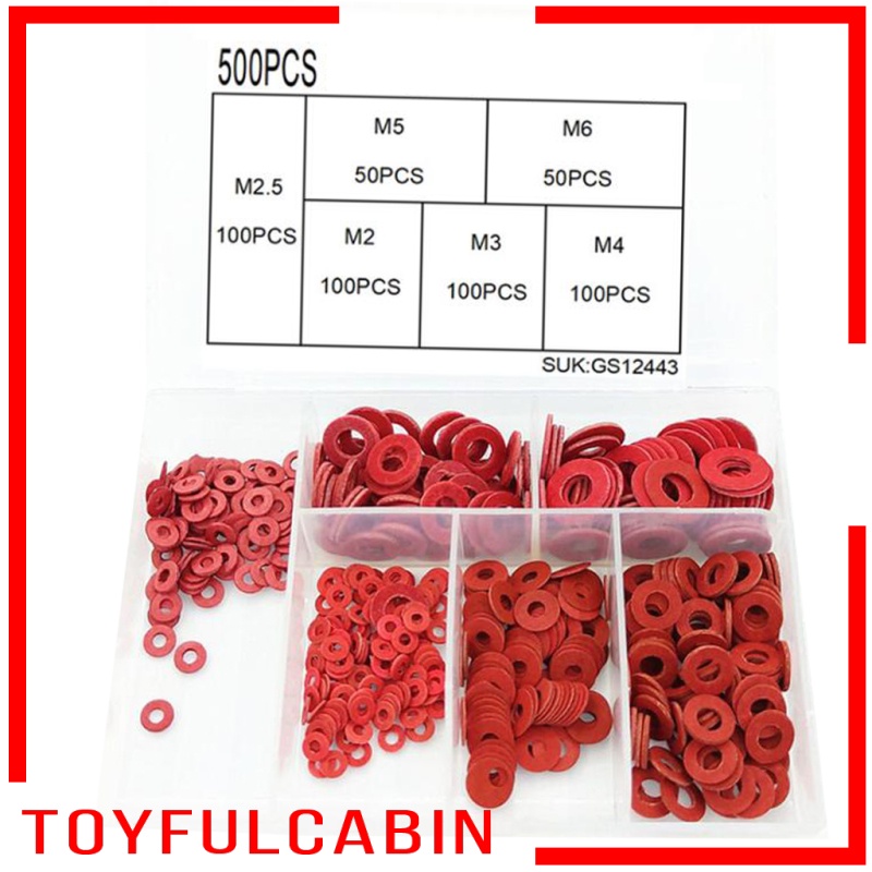 Vòng Đệm Bằng Sợi Đỏ M2 M2.5 M3 M4 M5 M6 Cách Điện