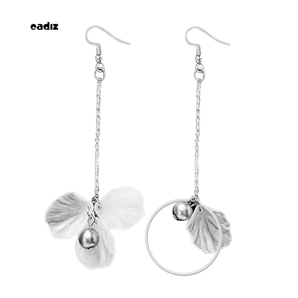 Khuyên tai dáng dài mặt hình bông hoa phong cách thời trang tinh tế