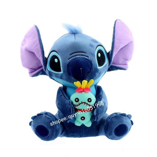 Gấu bông hoạt hình stitch 30cm vải mịn không rụng lông an toàn cho người sử dụng