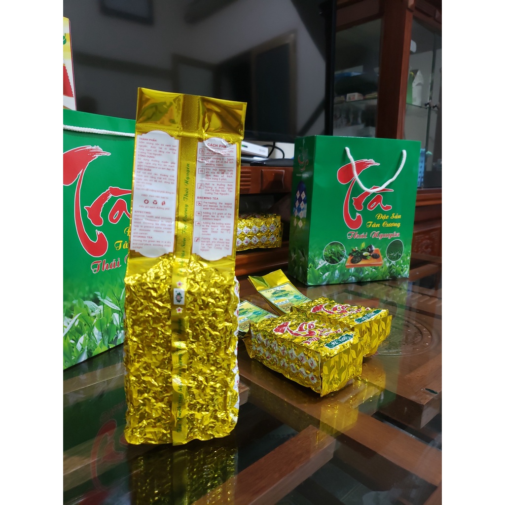 Trà tân cương thái nguyên trà Lai cao cấp gói 100g  trà Lai làm quà biếu 500g=5 gói 100g | BigBuy360 - bigbuy360.vn