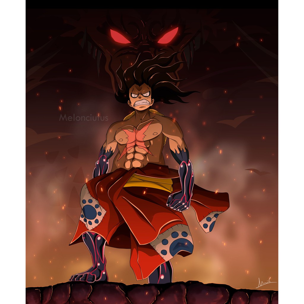 Giảm giá Poster Luffy snake man - One Piece A4 - BeeCost