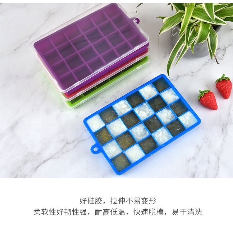 Khuôn TAILI bằng silicon làm đá viên 24 ngăn diy