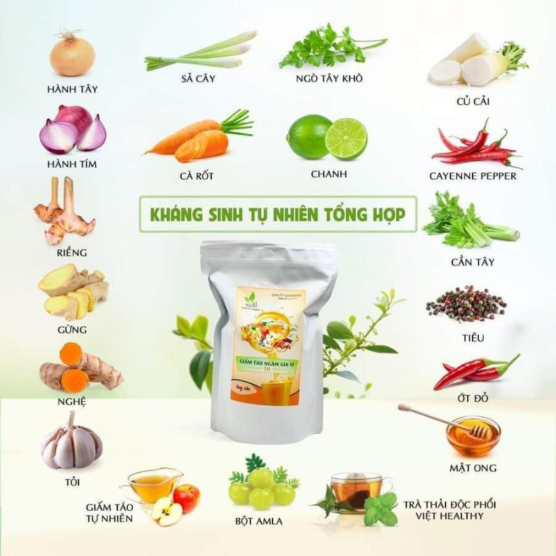 Kháng Sinh Tự Nhiên Viethealthy 1 lít dùng cho trẻ em, người lớn tăng sức đề kháng