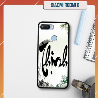 Ốp lưng kính 3D Xiaomi Redmi 6 - chữ thư pháp ý nghĩa