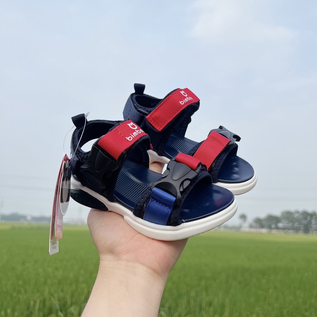 sandal bé trai - dép quai hậu cho bé siêu nhẹ đi mùa hè có quai dán  chống trượt 1887( ảnh thật)