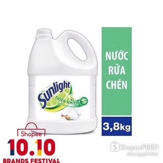 Nước Rửa Chén Thiên Nhiên Sunlight Can 3,8kg