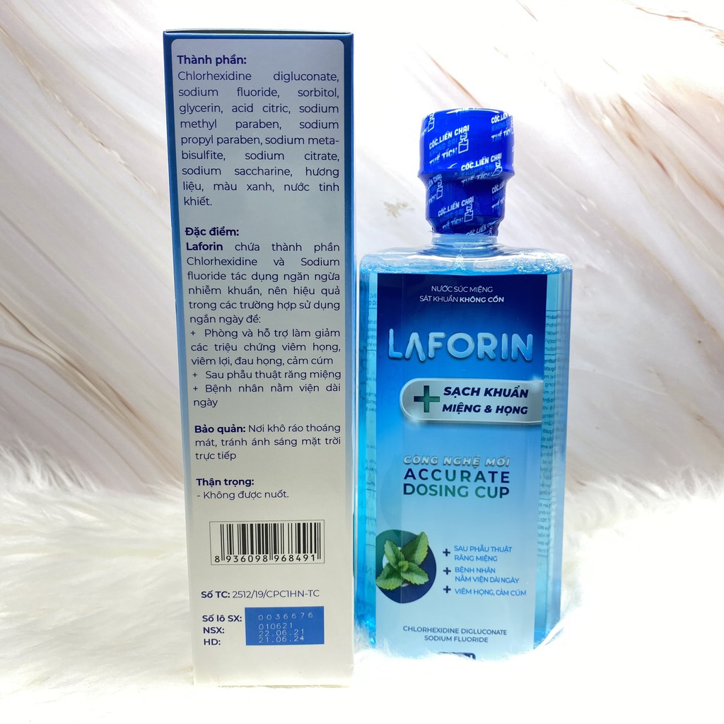 Nước súc miệng sát khuẩn răng miệng Laforin chai 500ml